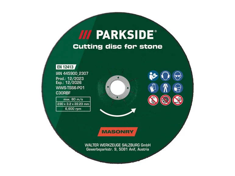 PARKSIDE® Kit de disques à tronçonner ou ébavurer ou Disque à tronçonner diamanté. Ø 230 mm