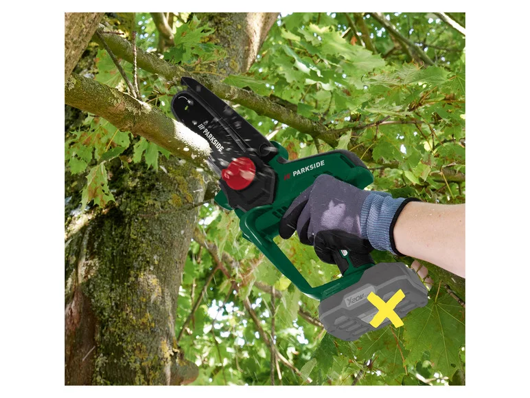 PARKSIDE® Mini-tronçonneuse à bois sans fil PGHSA 20-Li B1. 20 V