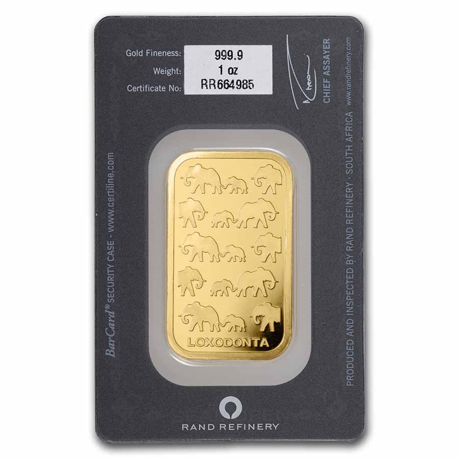 1 oz Gold Bar - Rand (Black Assay)