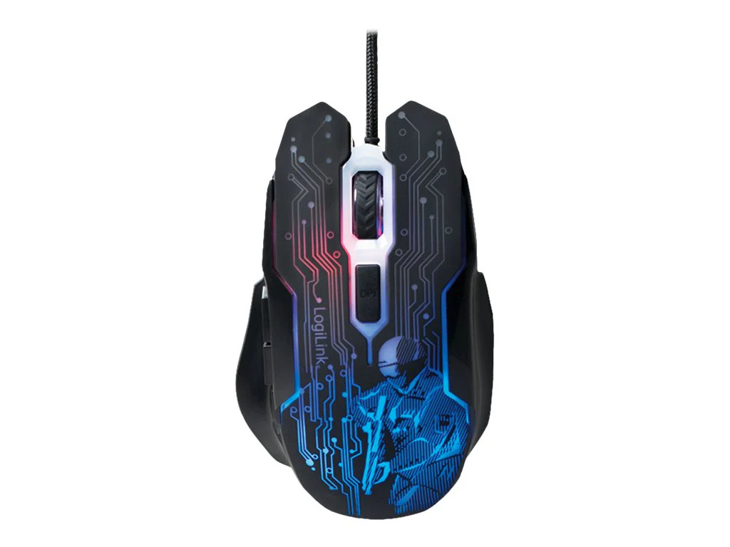 Optisches Kabel f眉r LogiLink Gaming-Maus. Schwarz