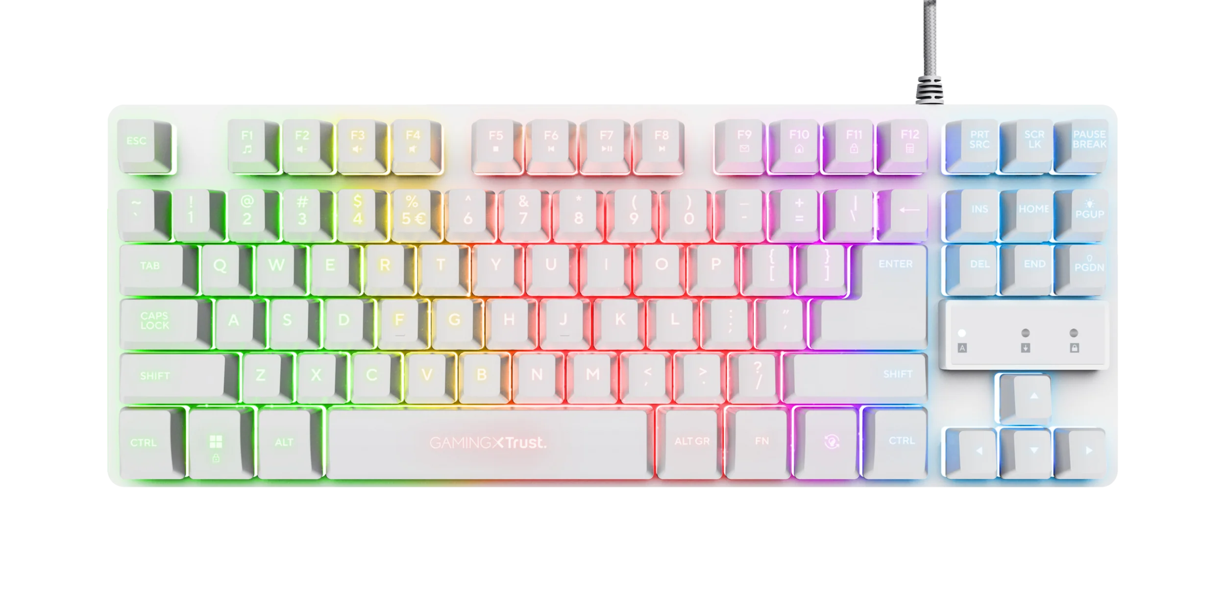 TRUST GXT833W THADO TKL Tastatur hvid