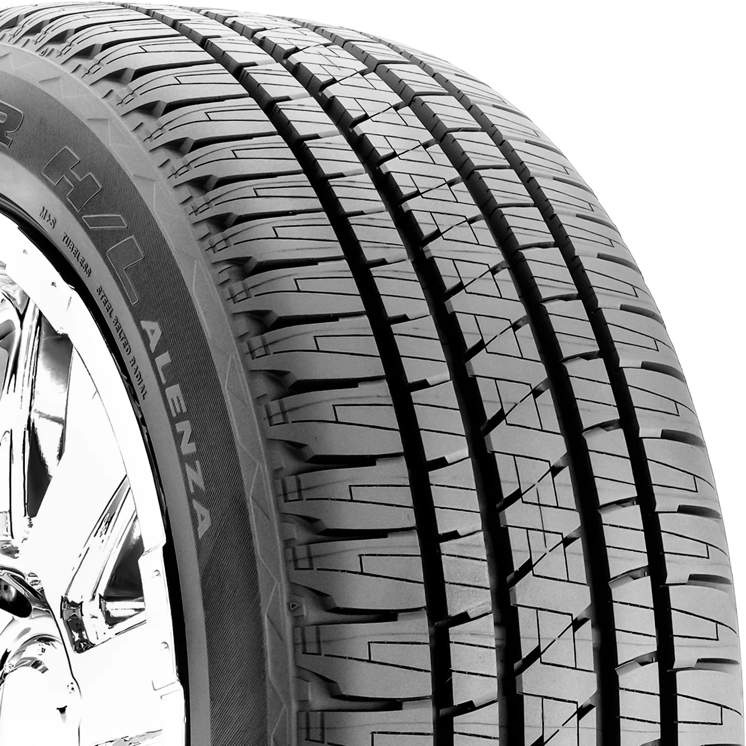 Pair of 2 (TWO) Bridgestone Dueler H/L Alenza 285/45R22 110H A/S All Season Tires Fits: 2017-18 Chevrolet Silverado 1500 High Country, 2015-16 Chevrolet Silverado 1500 LTZ
