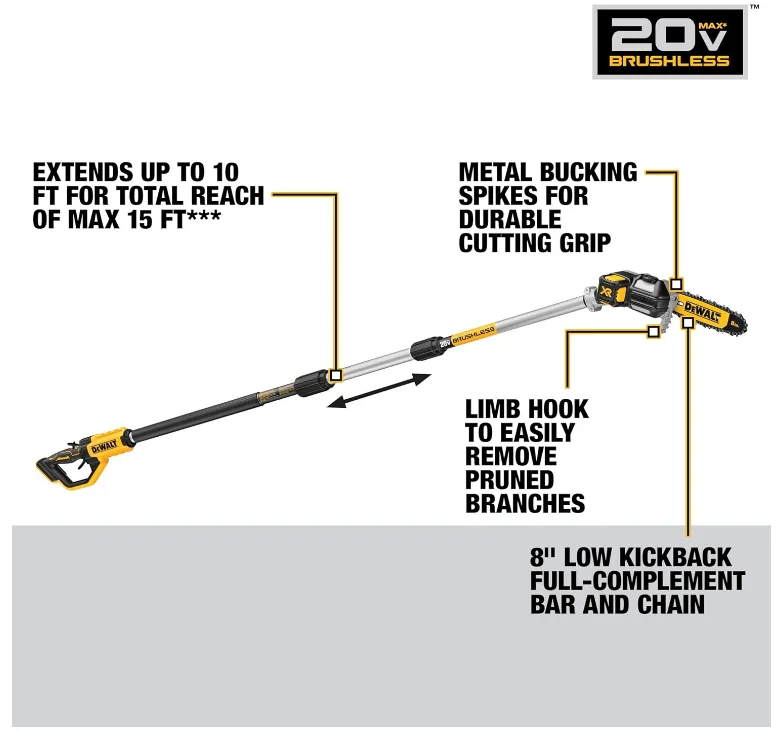 20V MAX XR CORDLESS POLE SAW KIT