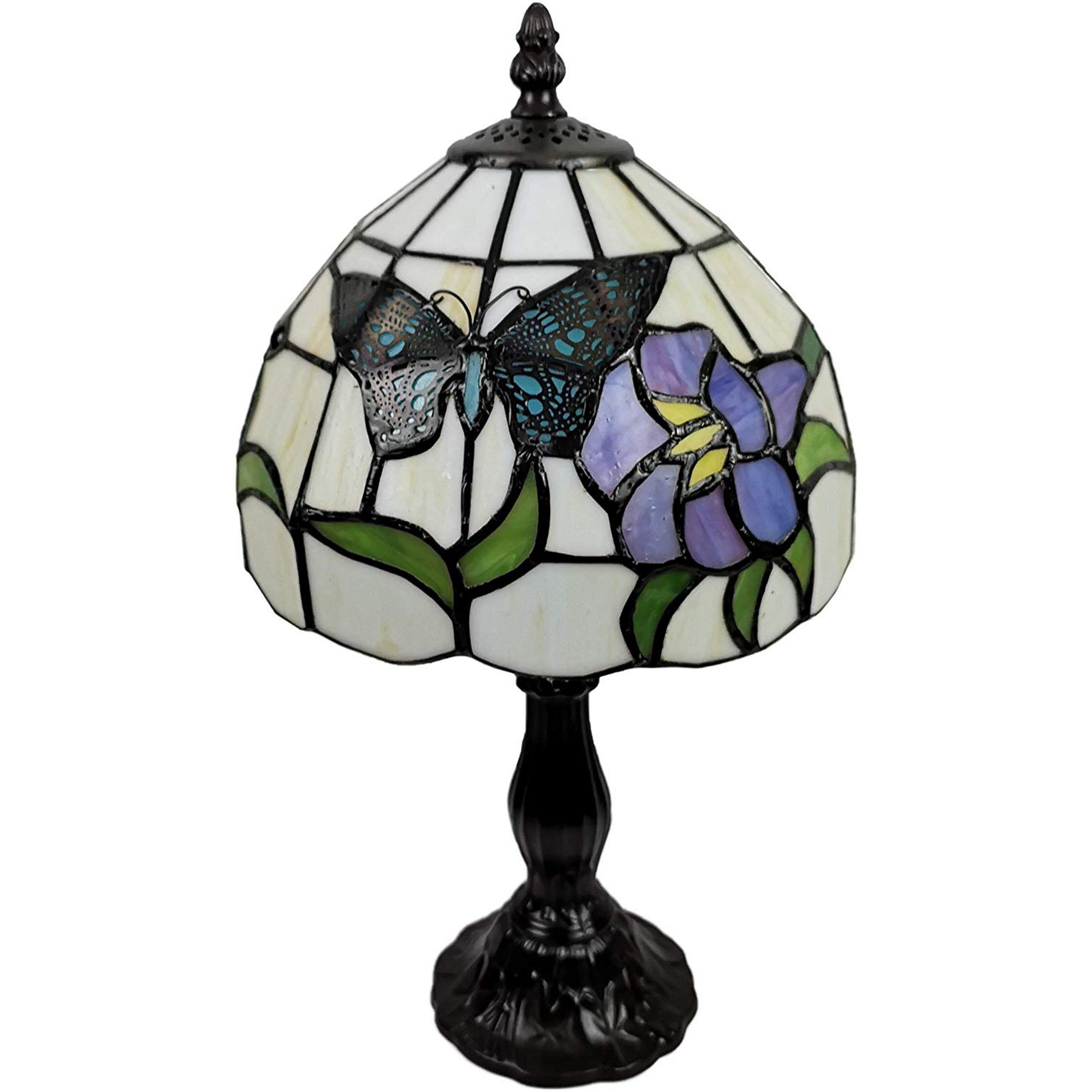 Tiffany Style Butterflies Mini Table Lamp - 15
