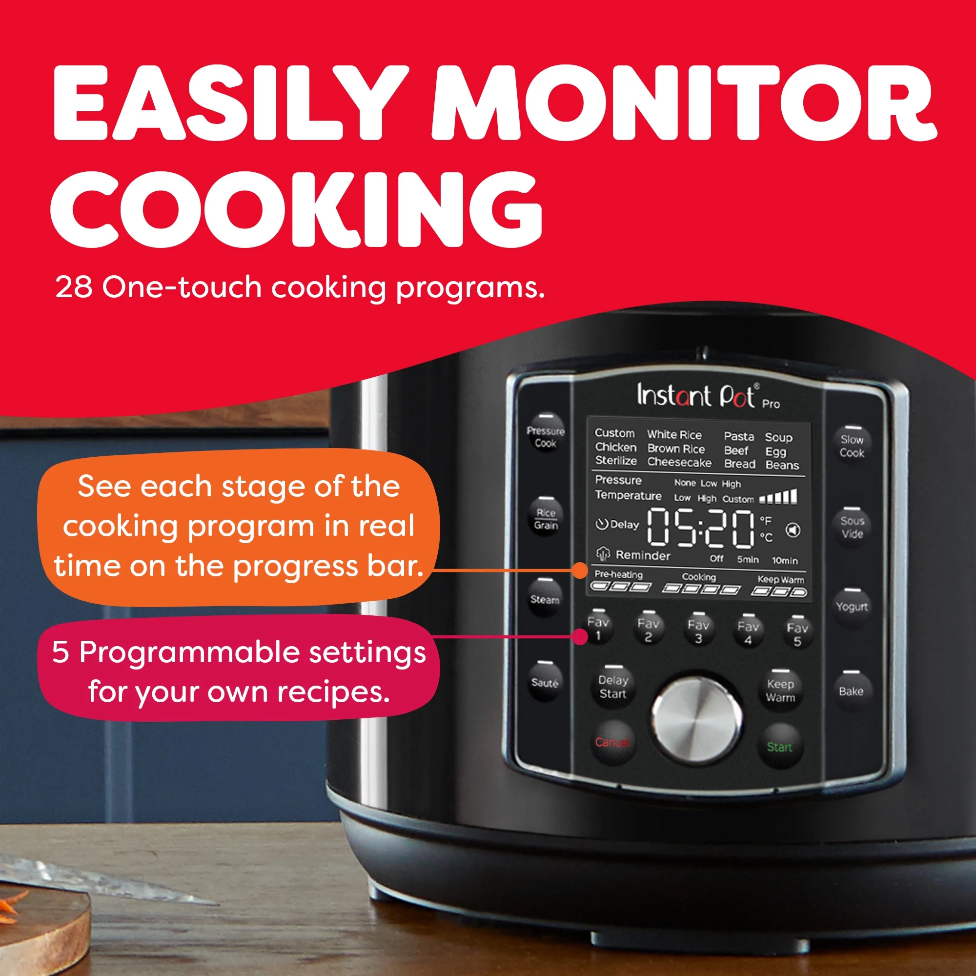 Instant Pot Pro 8-Quart Electric Pressure Cooker, 10-in-1 Slow Cooker, Rice/Grain Cooker, Steamer, Saut��, Sous Vide, Yogurt Maker, Sterilizer and Warmer