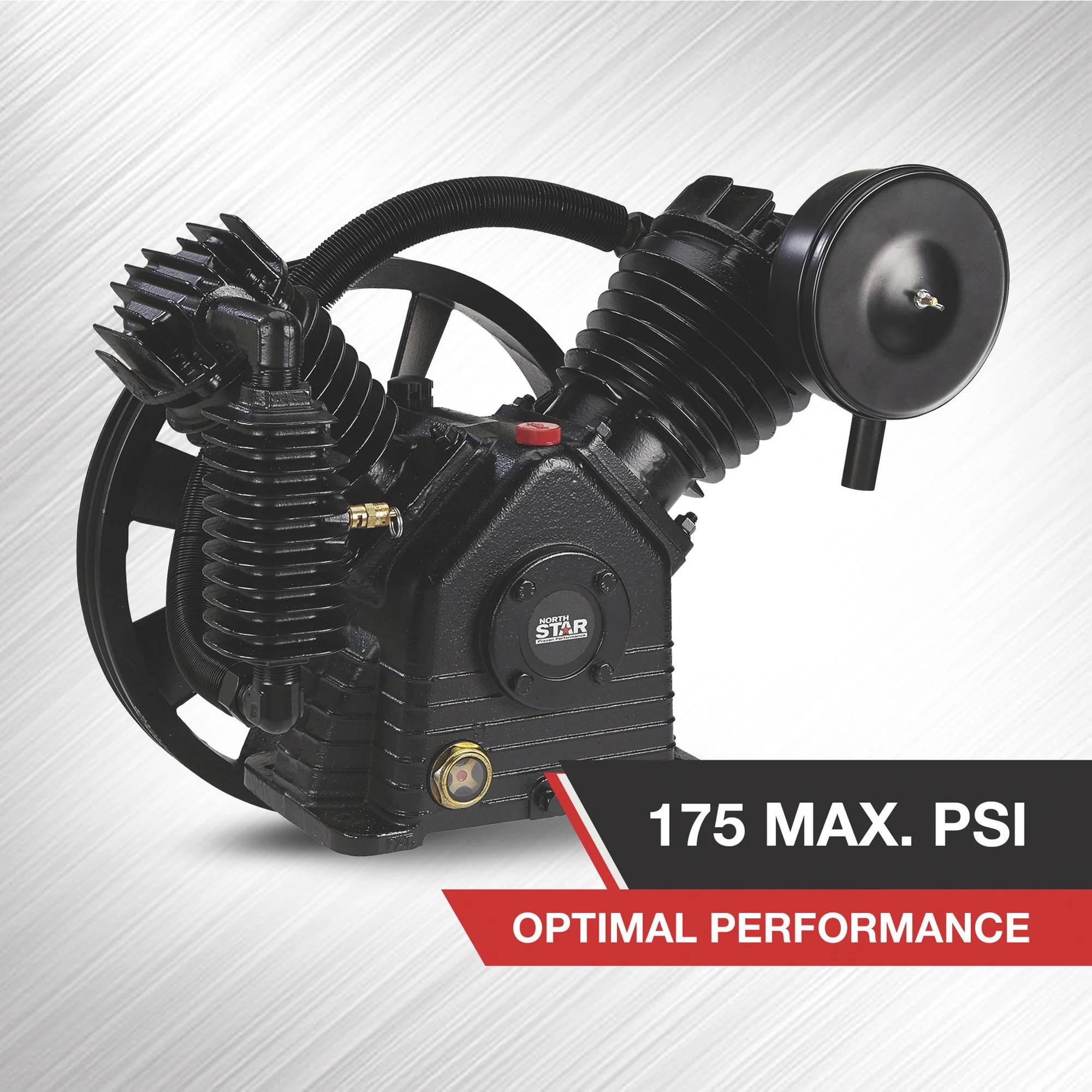 NorthStar Air Compressor Pump, 2-Stage, 2-Cylinder, 24.4 CFM @ 90 PSI, 175 Max. PSI