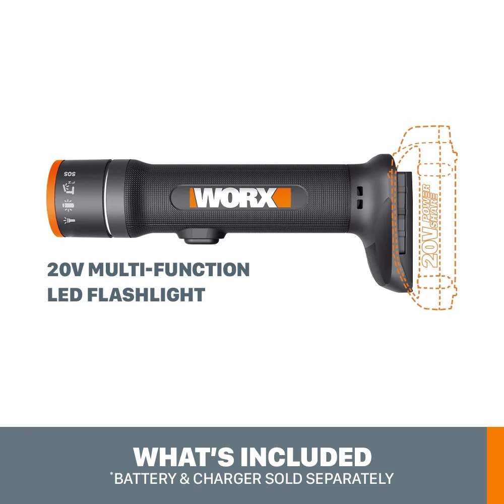 Worx WX027L.9 20V Power Share Multi-Function LED Flashlight (Tool Only)