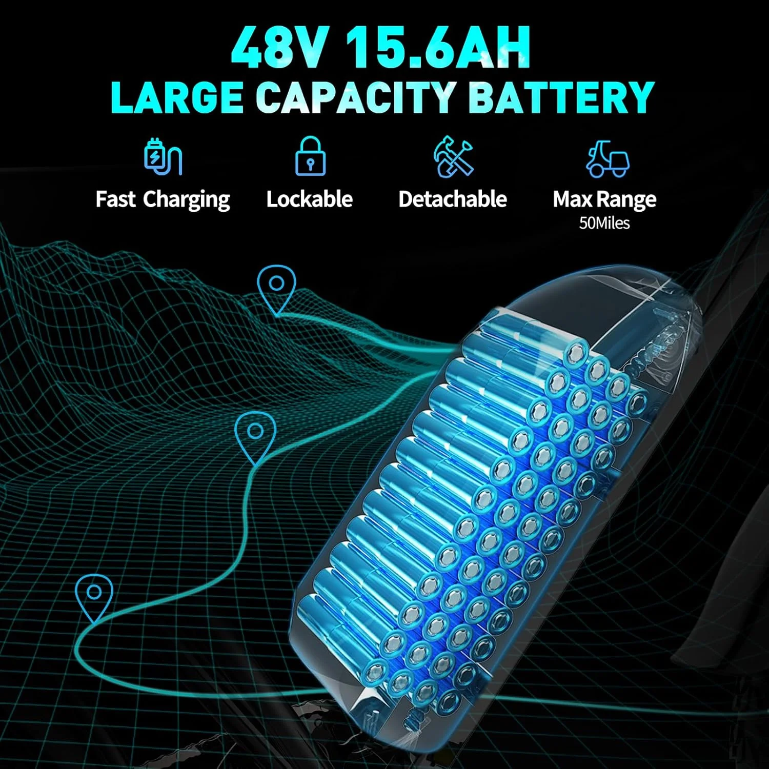 Ridstar Electric Bike for Adults,Peak 1500W 30MPH,48V 15.6Ah Electric Bicycle,Full Suspension Mountain Bike UL2849