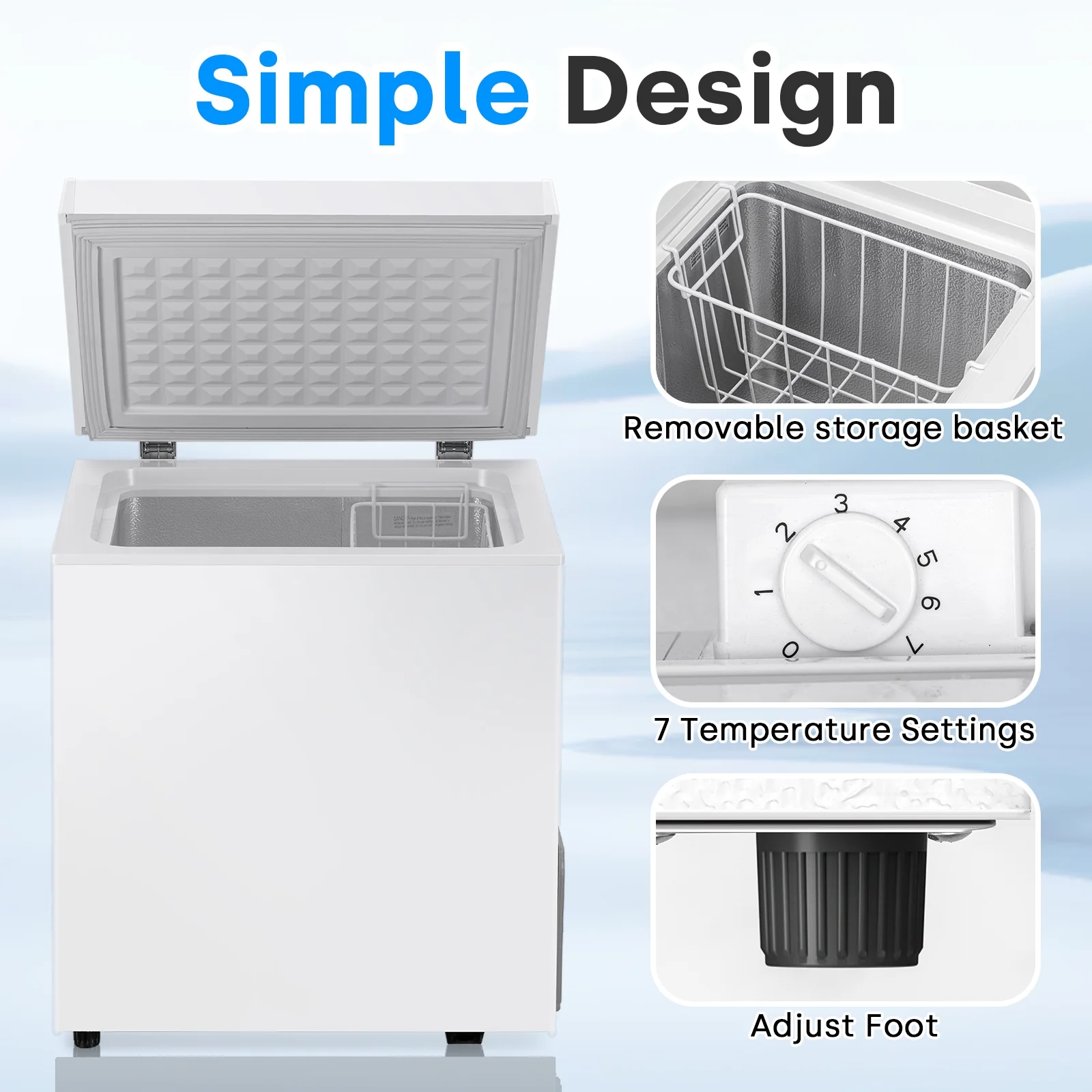 Dimedeal 1.8 Cu.ft Apartment, Dorm, Office Use Chest Freezer