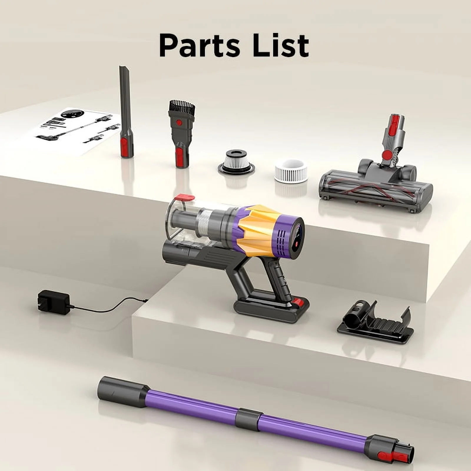 Cordless Vacuum Cleaner, Vacuum Cleaner for Home Rechargeable, Lightweight Stick Vacuum for Hardwood and Pet Hair