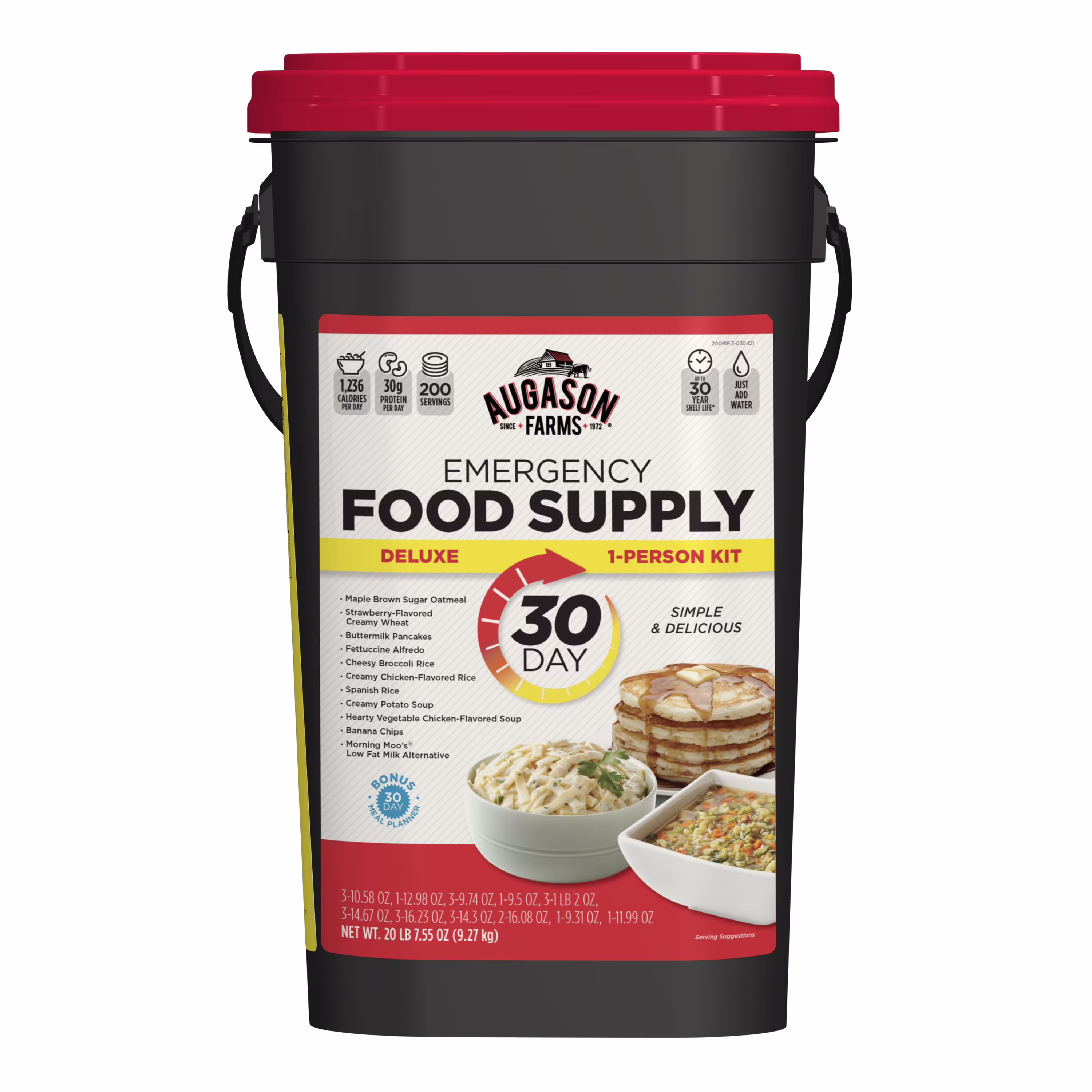 Augason Farms Deluxe 30-Day Emergency Food Supply, 20 lb 7.55 oz