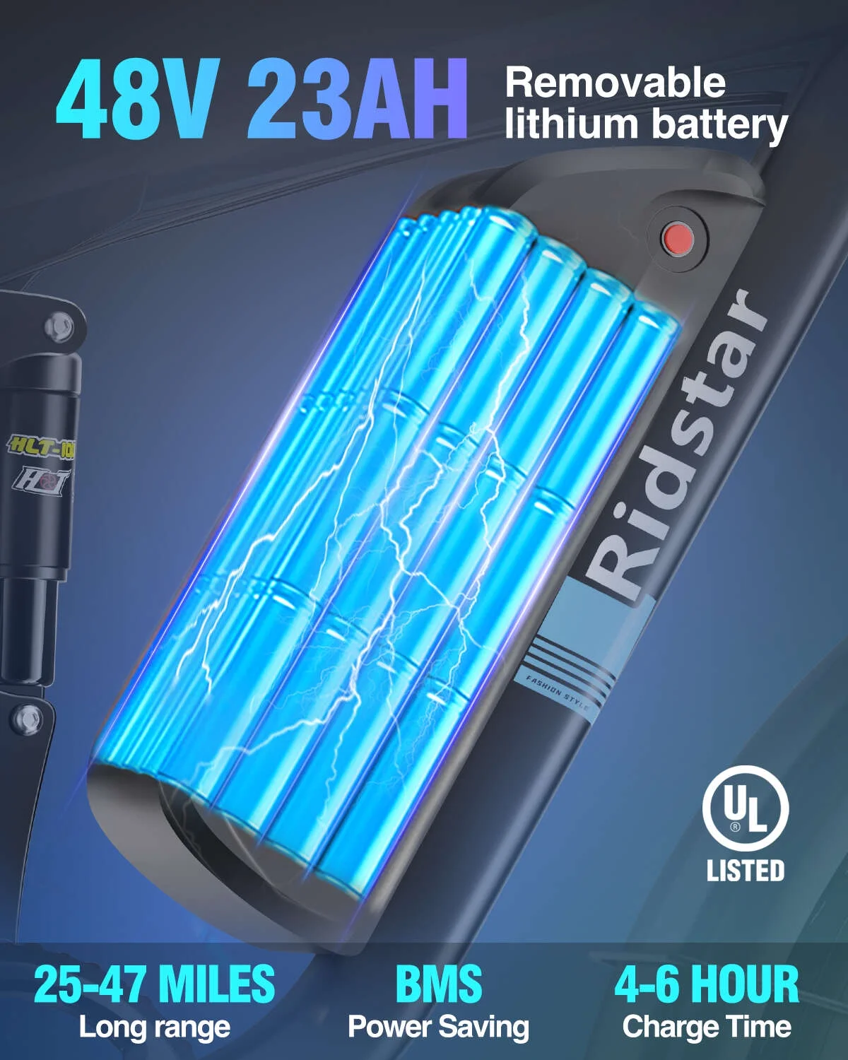 Dual Motor PEAK 3000W Electric Bike for Adults,31mph 48V 23Ah Electric Bicycle,26